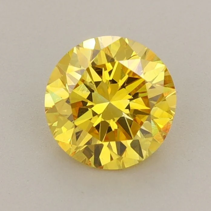 0.99 ct. Fancy Vivid Yellow/VS1 Round Lab Grown Diamond