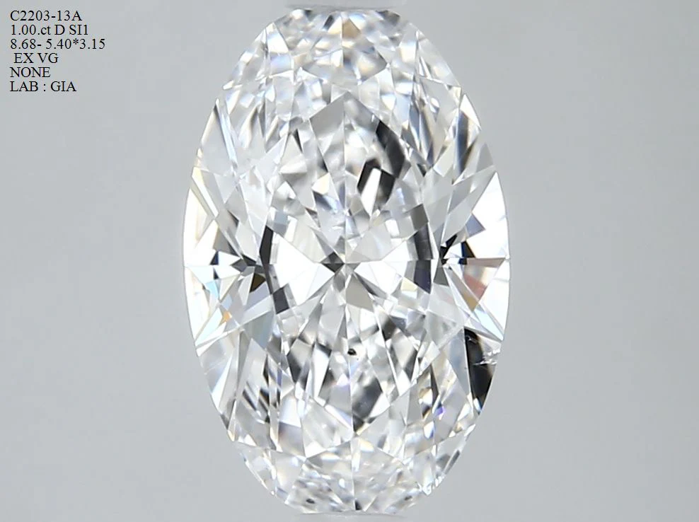 1.00 ct. D/SI1 Oval Diamond