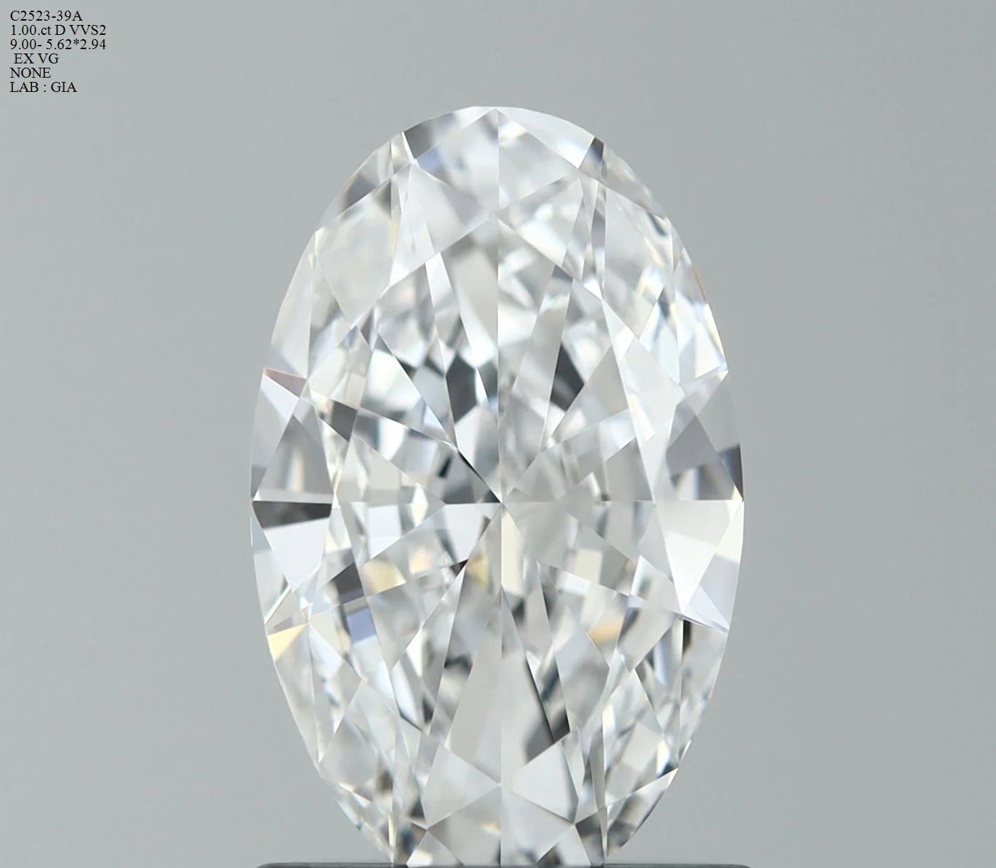1.00 ct. D/VVS2 Oval Diamond
