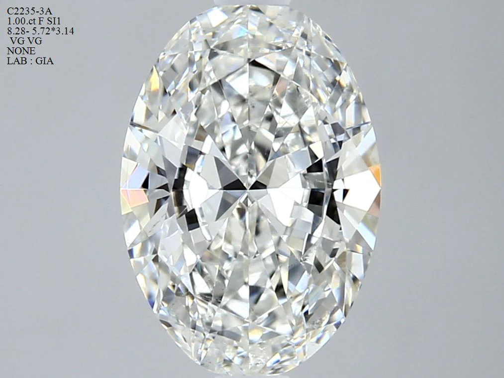 1.00 ct. F/SI1 Oval Diamond