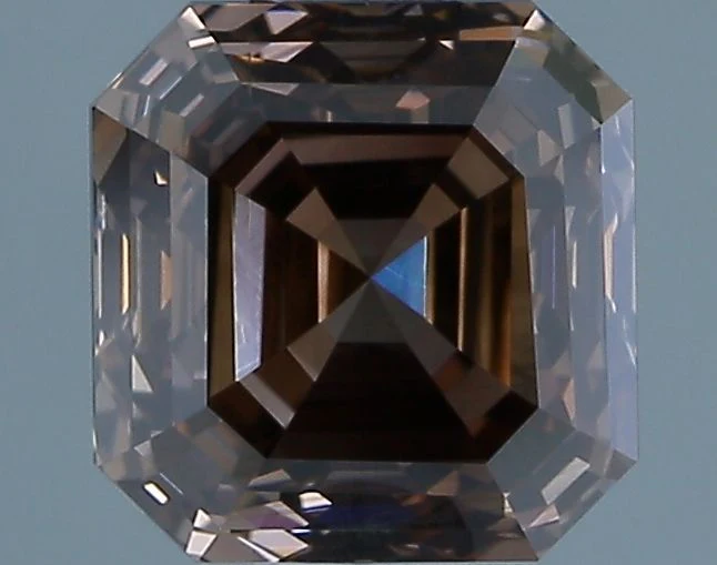 1.00 ct. Fancy Dark Orangey Brown/VS2 Sq. Emerald Diamond