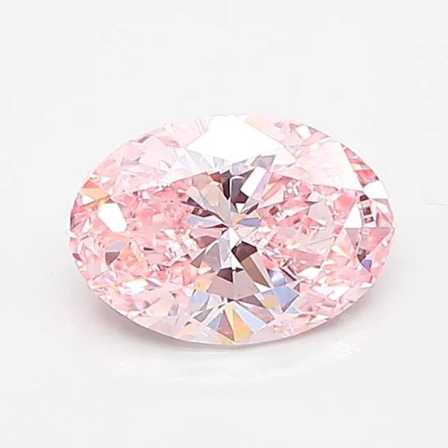 1.00 ct. Fancy Intense Pink/SI1 Oval Lab Grown Diamond