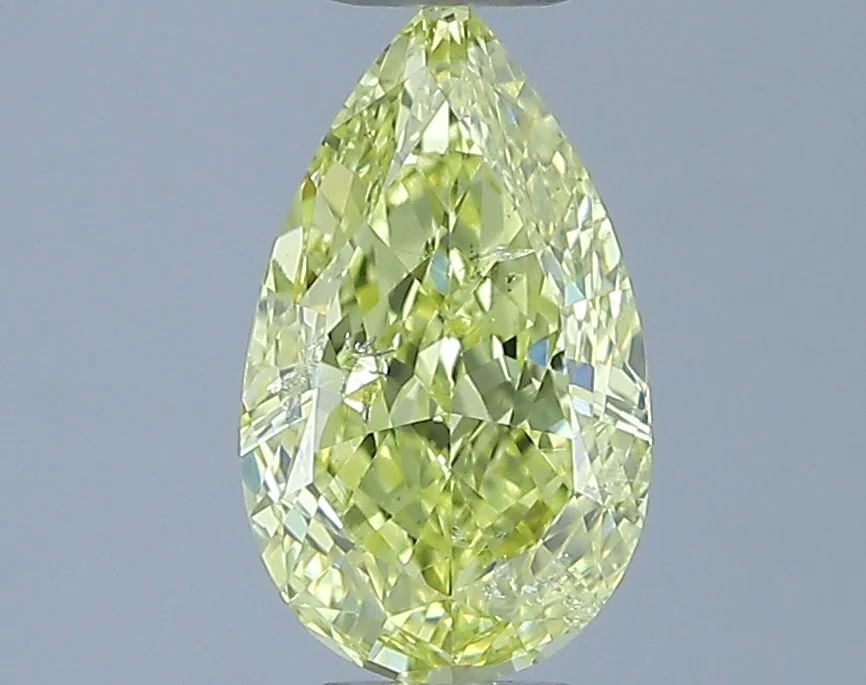 1.00 ct. Fancy Intense Yellow/SI2 Pear Diamond