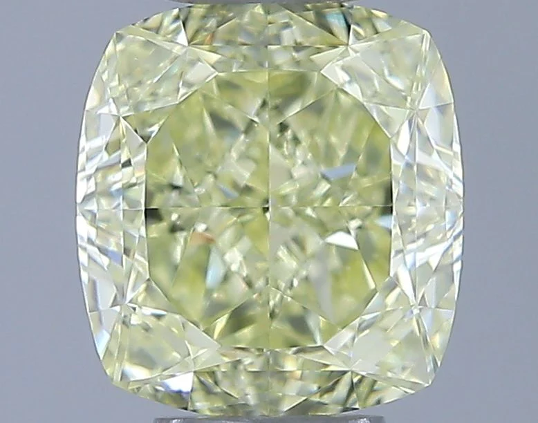 1.00 ct. Fancy Light Yellow/VS1 Cushion Brilliant Diamond