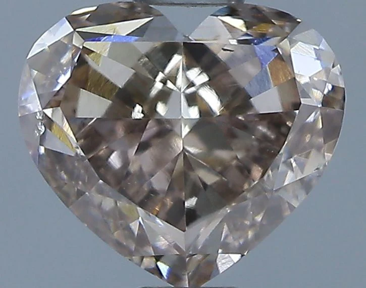 1.00 ct. Fancy Pinkish Brown/SI1 Heart Diamond