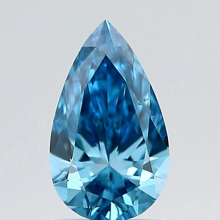 1.00 ct. Fancy Vivid Blue/VS2 Pear Lab Grown Diamond