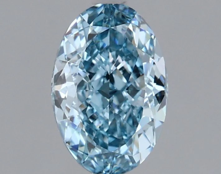 1.00 ct. Fancy Vivid Blue/VVS2 Oval Lab Grown Diamond