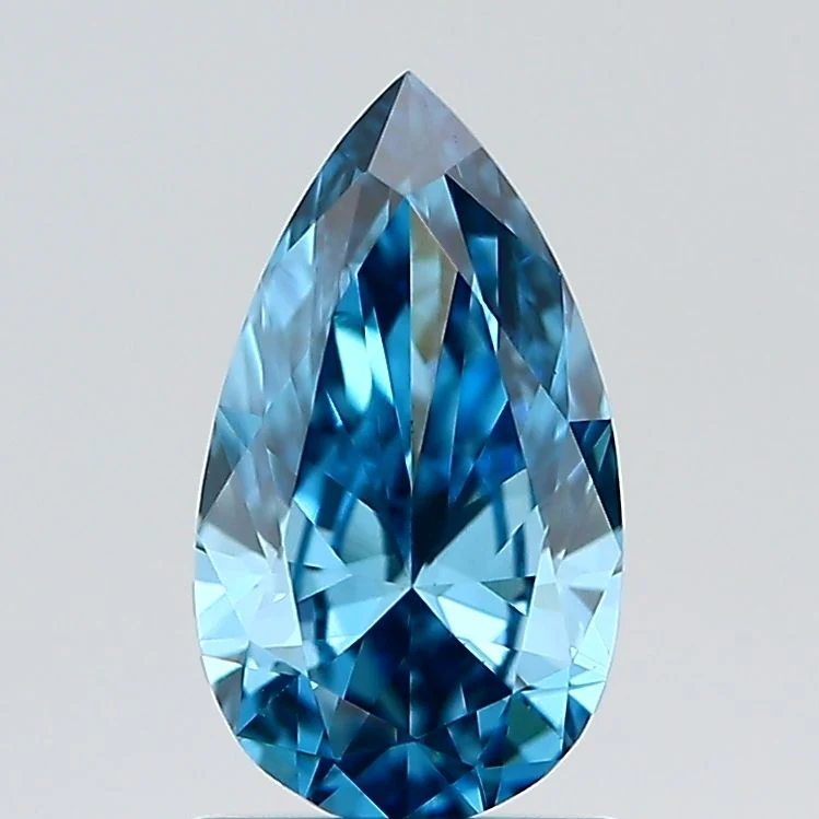 1.00 ct. Fancy Vivid Blue/VVS2 Pear Lab Grown Diamond