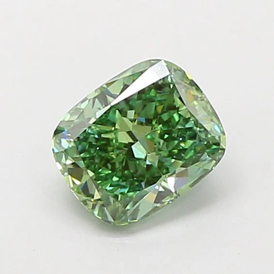 1.00 ct. Fancy Vivid Green/VS2 Cushion Modified Lab Grown Diamond