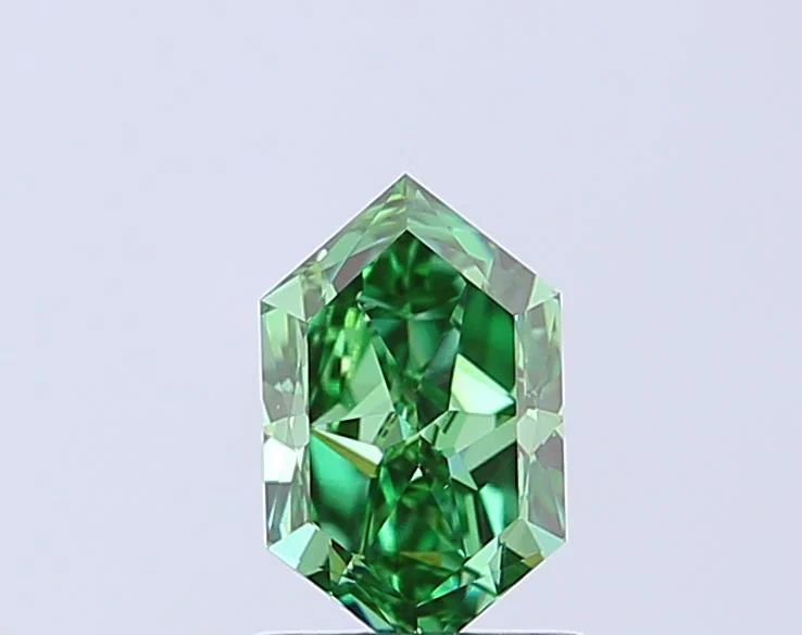 1.00 ct. Fancy Vivid Green/VS2 Hexagonal Lab Grown Diamond