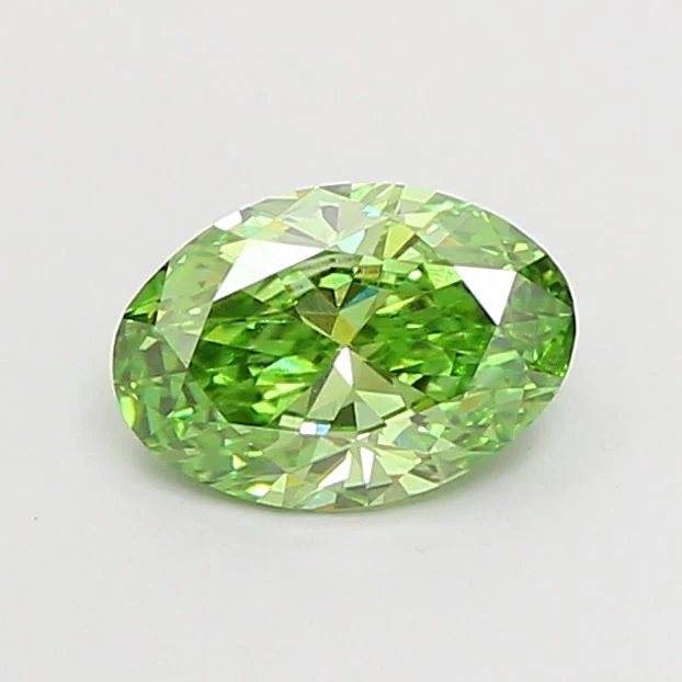 1.00 ct. Fancy Vivid Green/VVS2 Oval Lab Grown Diamond