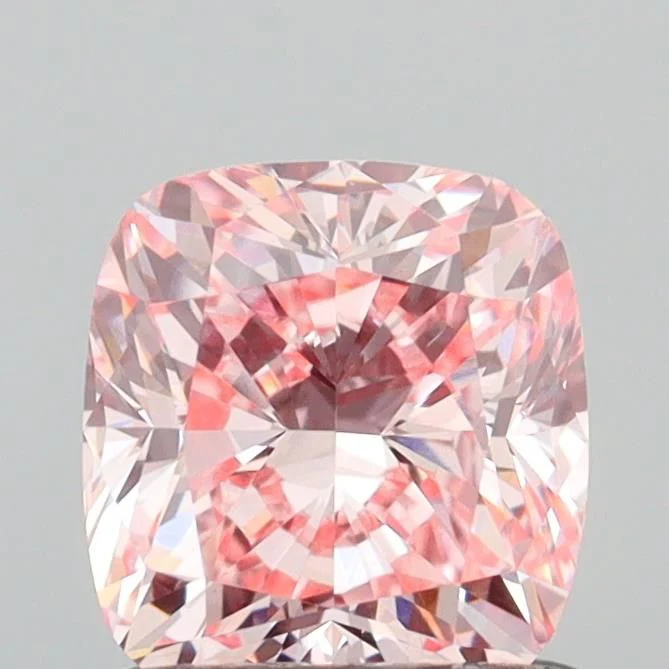 1.00 ct. Fancy Vivid Pink/VS1 Cushion Modified Lab Grown Diamond