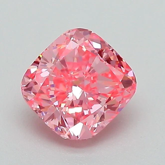 1.00 ct. Fancy Vivid Pink/VVS2 Cushion Brilliant Lab Grown Diamond