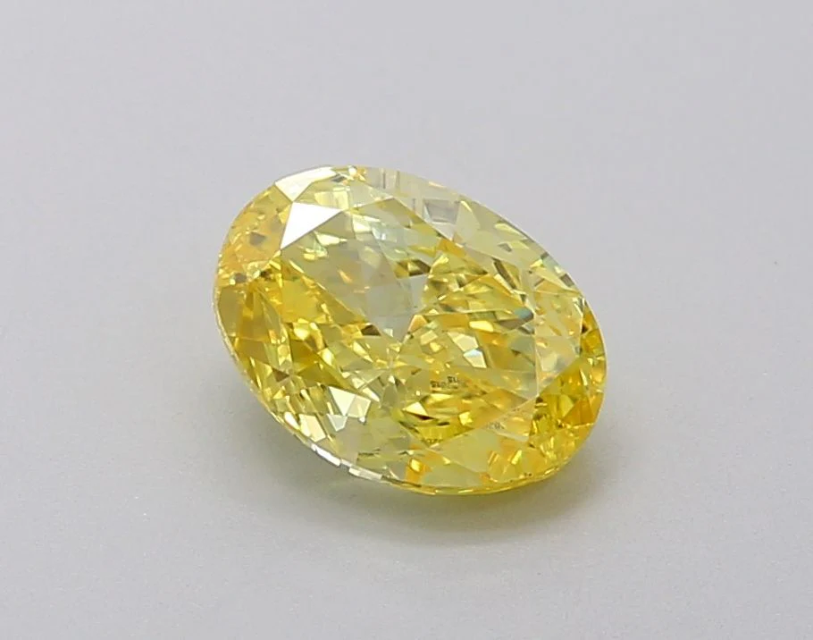 1.00 ct. Fancy Vivid Yellow/VVS2 Oval Lab Grown Diamond
