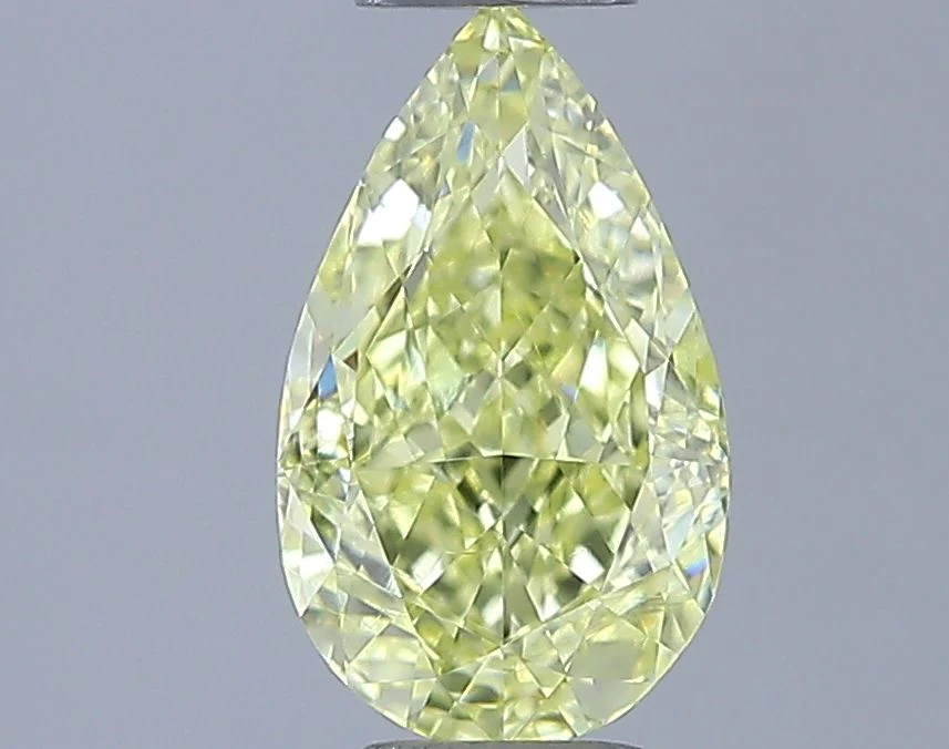 1.00 ct. Fancy Yellow/VS1 Pear Diamond