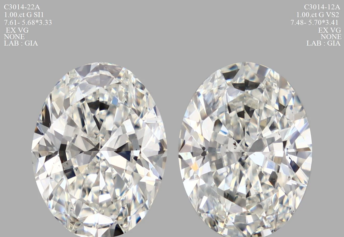 1.00 ct. G/SI1 Oval Diamond