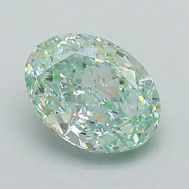 1.01 ct. Fancy Green/VS2 Oval Lab Grown Diamond