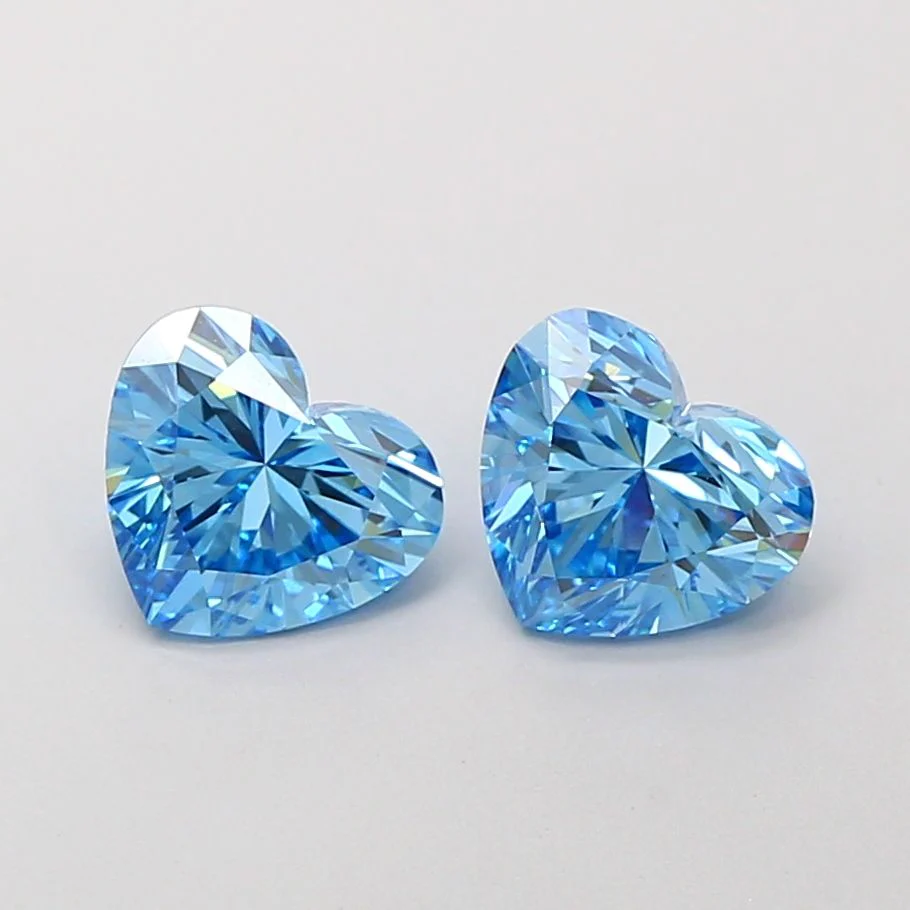 1.01 ct. Fancy Vivid Blue/VS1 Heart Lab Grown Diamond
