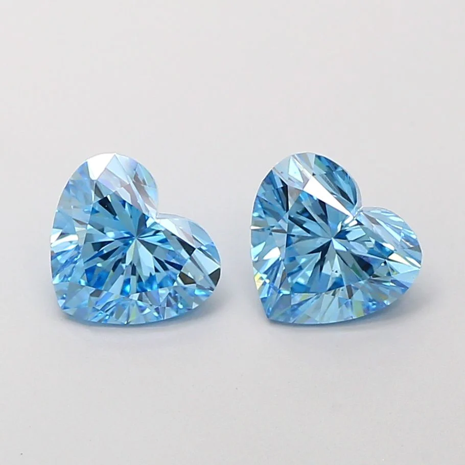 1.01 ct. Fancy Vivid Blue/VS1 Heart Lab Grown Diamond