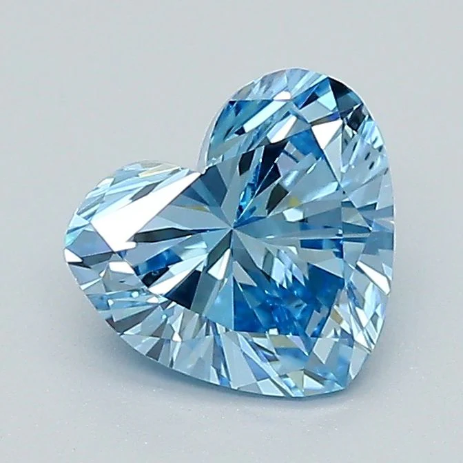 1.01 ct. Fancy Vivid Blue/VS1 Heart Lab Grown Diamond
