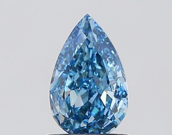 1.01 ct. Fancy Vivid Blue/VS2 Pear Lab Grown Diamond