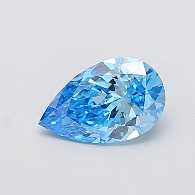 1.01 ct. Fancy Vivid Blue/VS2 Pear Lab Grown Diamond