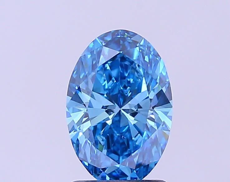 1.01 ct. Fancy Vivid Blue/VVS2 Oval Lab Grown Diamond - Image 2