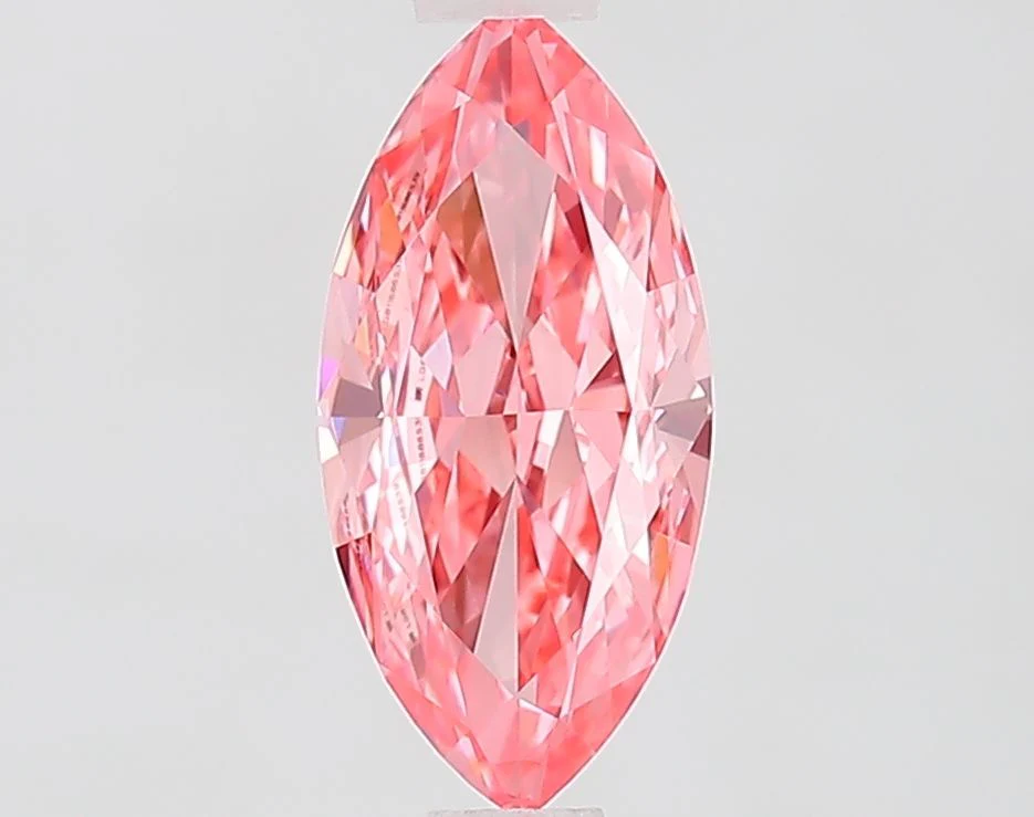 1.01 ct. Fancy Vivid Pink/VVS2 Marquise Lab Grown Diamond
