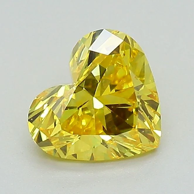 1.01 ct. Fancy Vivid Yellow/VS2 Heart Lab Grown Diamond