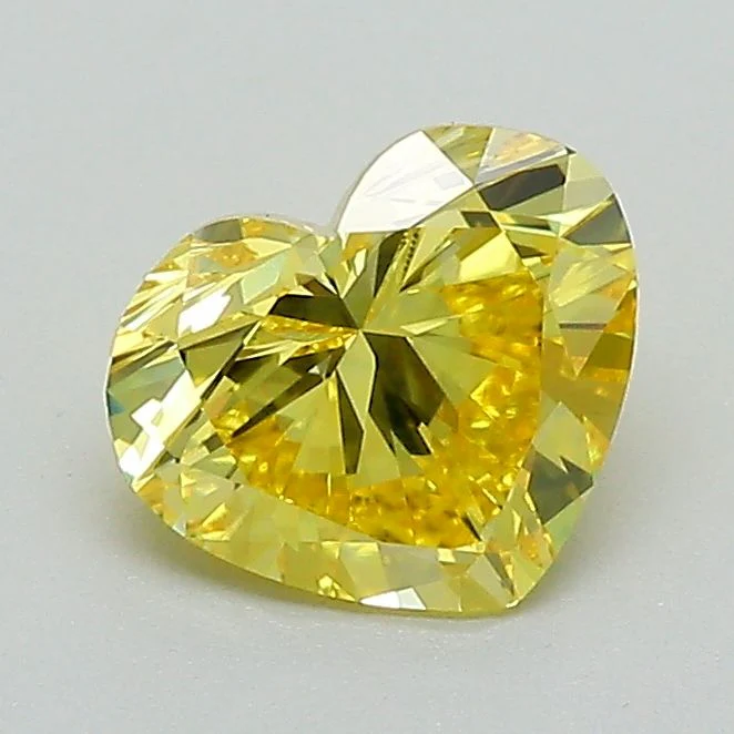 1.01 ct. Fancy Vivid Yellow/VVS2 Heart Lab Grown Diamond