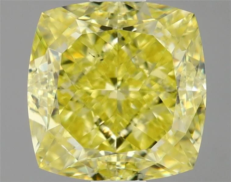 1.02 ct. Fancy Intense Yellow/VS2 Cushion Modified Diamond