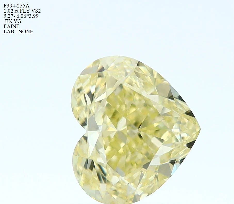 1.02 ct. Fancy Light Yellow/VS2 Heart Diamond