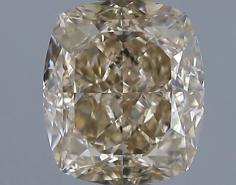 1.02 ct. Fancy Light Yellowish Brown/VS1 Cushion Modified Diamond