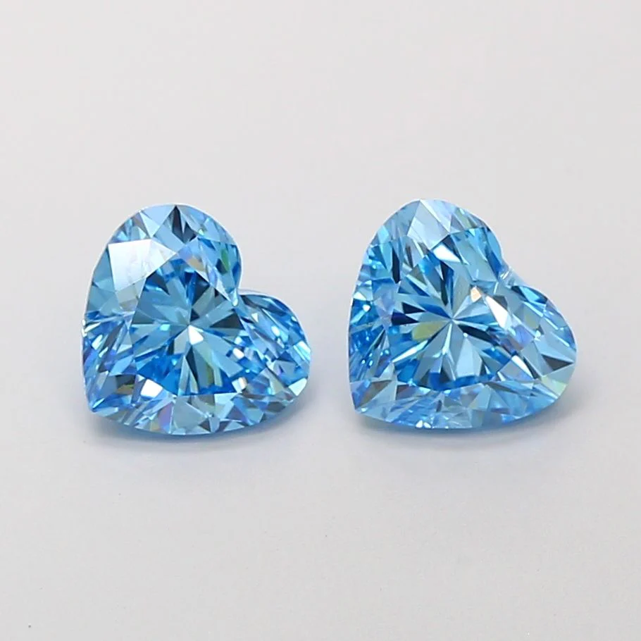 1.02 ct. Fancy Vivid Blue/VVS2 Heart Lab Grown Diamond
