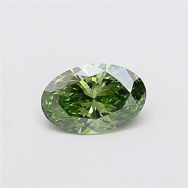 1.02 ct. Fancy Vivid Green/SI2 Oval Lab Grown Diamond