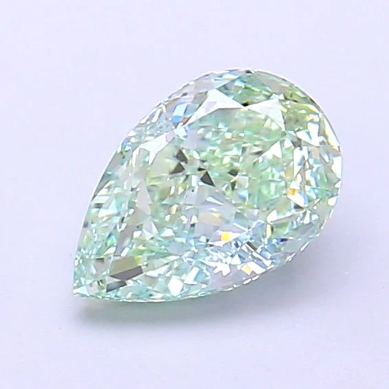1.02 ct. Fancy Vivid Green/VVS1 Pear Lab Grown Diamond