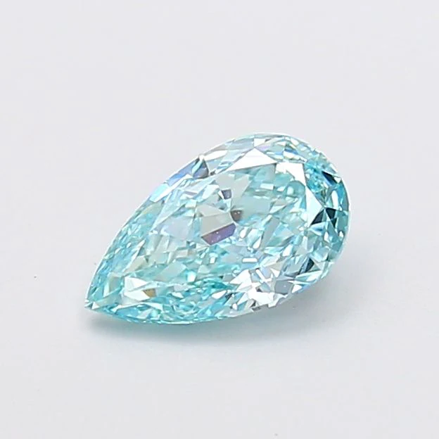 1.02 ct. Fancy Vivid Greenish Blue/VVS2 Pear Lab Grown Diamond - Image 2