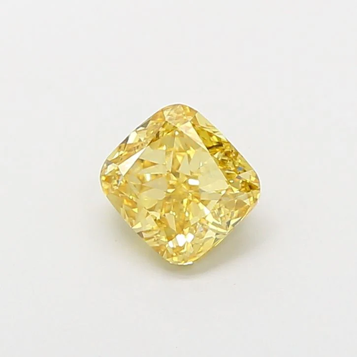 1.02 ct. Fancy Vivid Yellow/VS1 Cushion Brilliant Lab Grown Diamond
