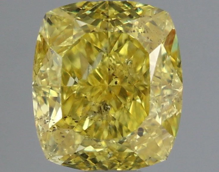 1.02 ct. Fancy Yellow/SI2 Cushion Modified Diamond