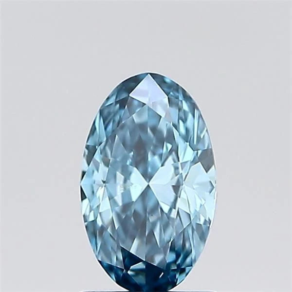1.03 ct. Fancy Vivid Blue/VS1 Oval Lab Grown Diamond