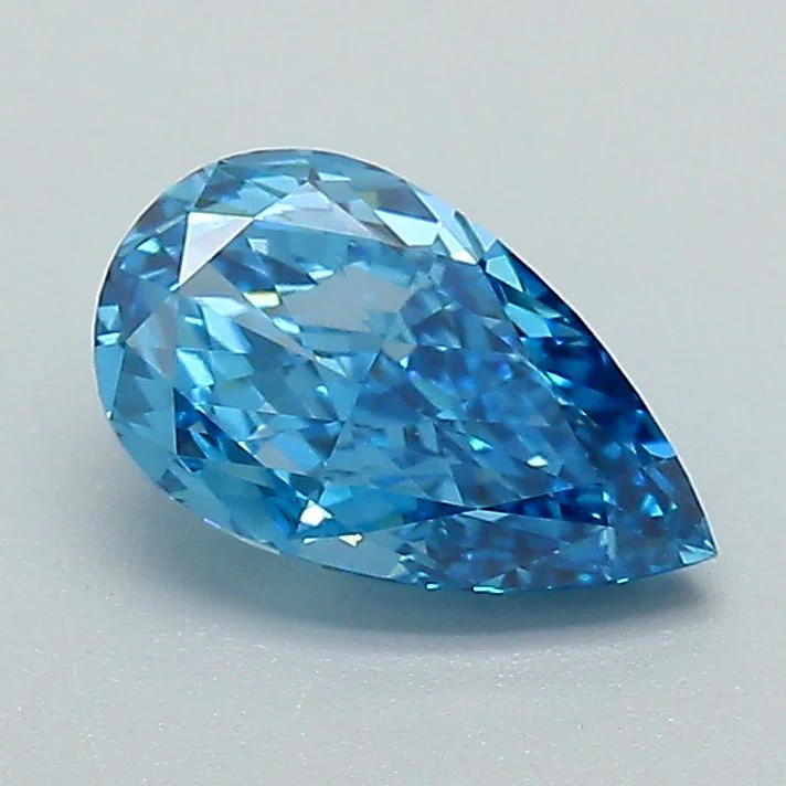 1.03 ct. Fancy Vivid Blue/VS1 Pear Lab Grown Diamond