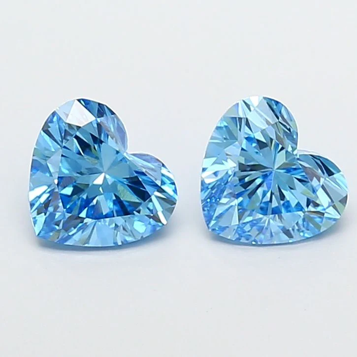 1.03 ct. Fancy Vivid Blue/VVS2 Heart Lab Grown Diamond