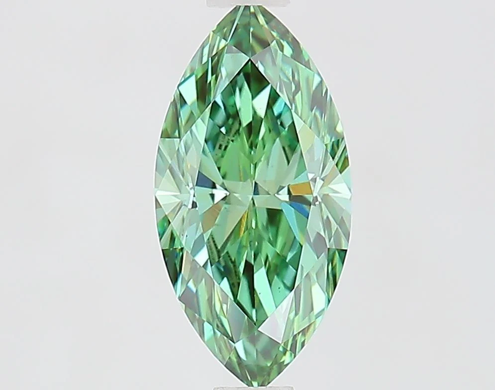 1.03 ct. Fancy Vivid Green/VS1 Marquise Lab Grown Diamond