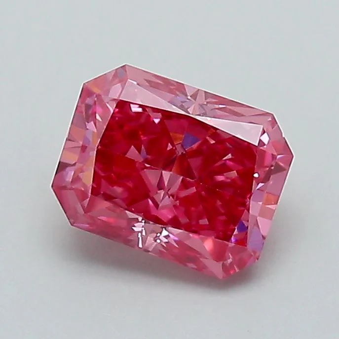 1.03 ct. Fancy Vivid Pink/VS1 Radiant Lab Grown Diamond