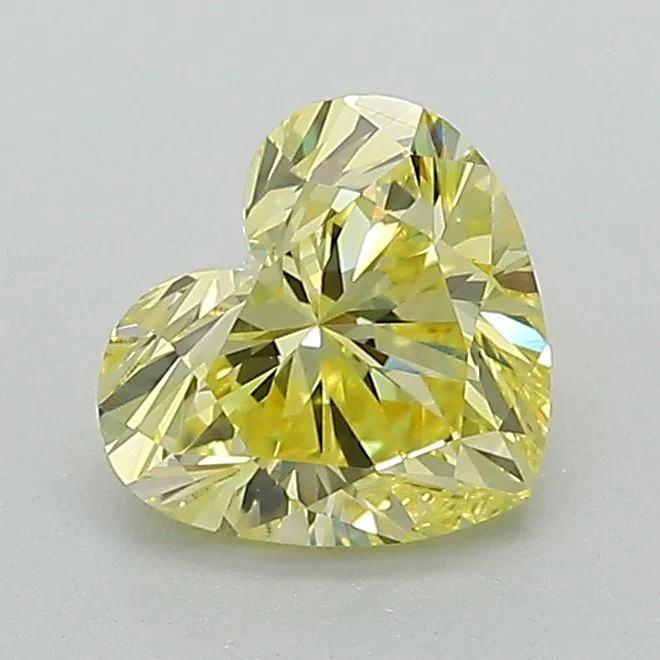 1.03 ct. Fancy Vivid Yellow/VS1 Heart Lab Grown Diamond