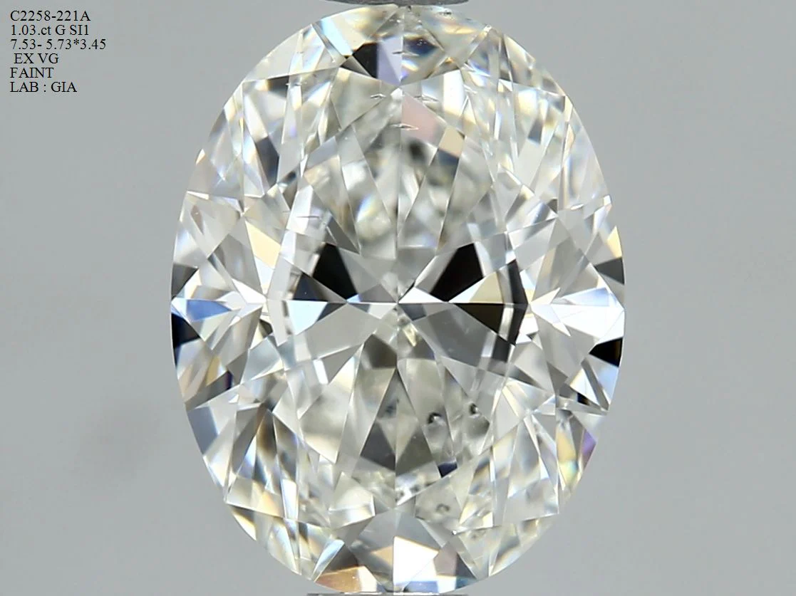 1.03 ct. G/SI1 Oval Diamond