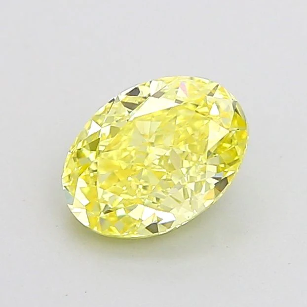 1.04 ct. Fancy Intense Yellow/VVS2 Oval Lab Grown Diamond