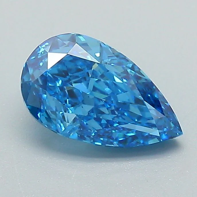 1.04 ct. Fancy Vivid Blue/VS1 Pear Lab Grown Diamond