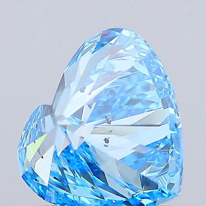 1.04 ct. Fancy Vivid Blue/VS2 Heart Lab Grown Diamond