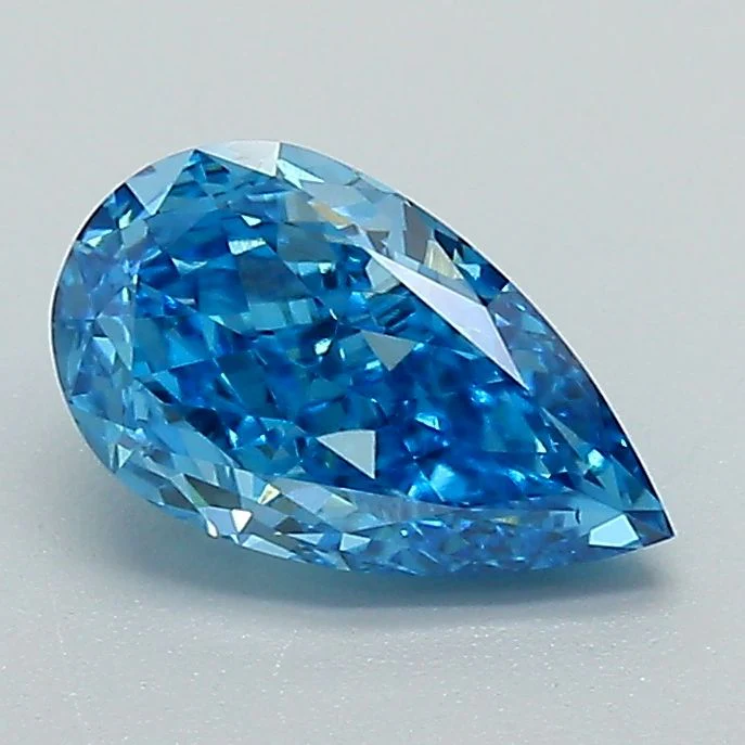 1.04 ct. Fancy Vivid Blue/VS2 Pear Lab Grown Diamond